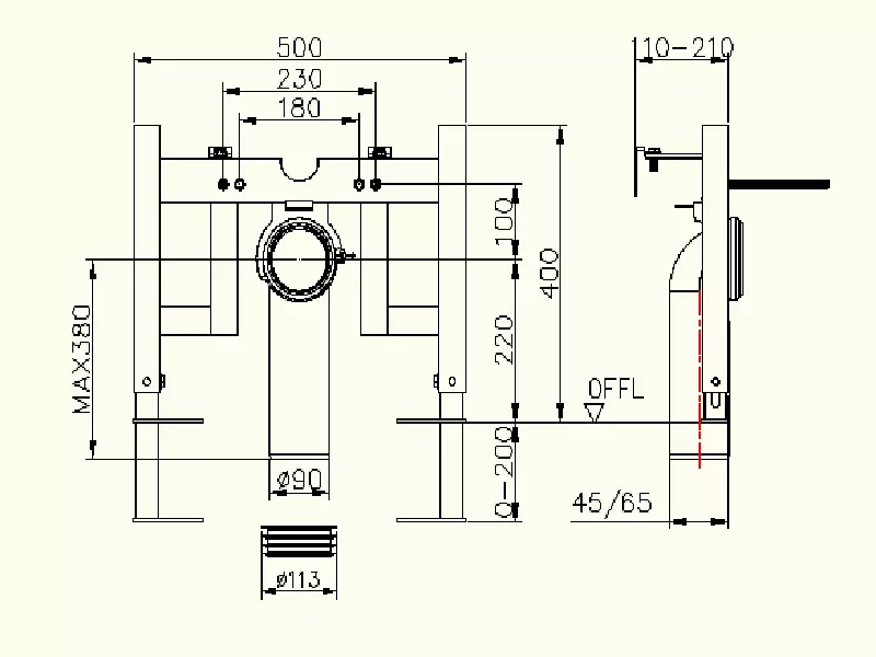 flushing cistern frames