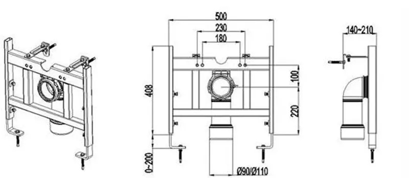 wall hung Toilet frame wall hung Toilet frame