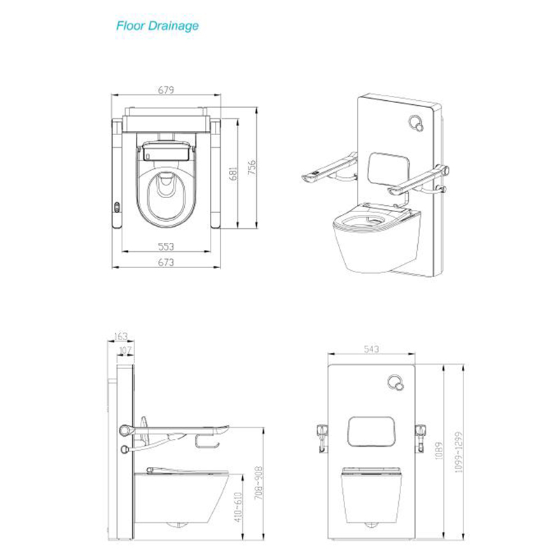 Toilet Lifter floor drainage 