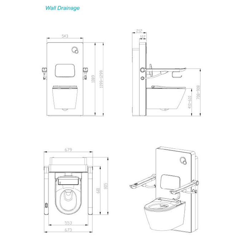 Toilet Lifter wall drainage 