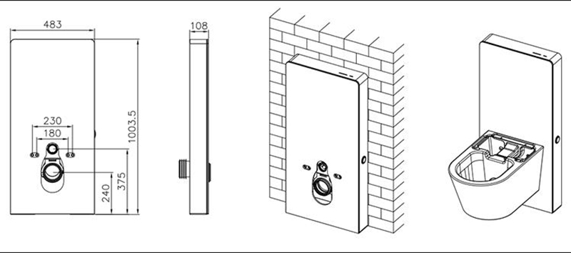 sensore sciacquone Serbatoio per cassetta WC