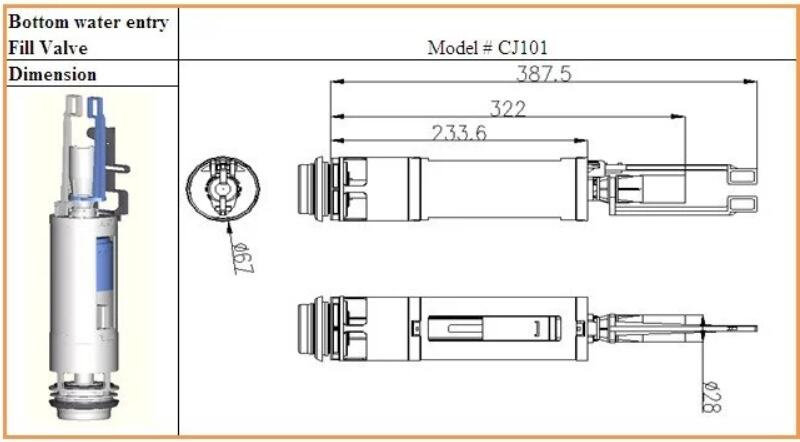 quiet fill cistern valve