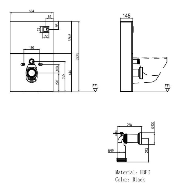 schrank spülkasten maß