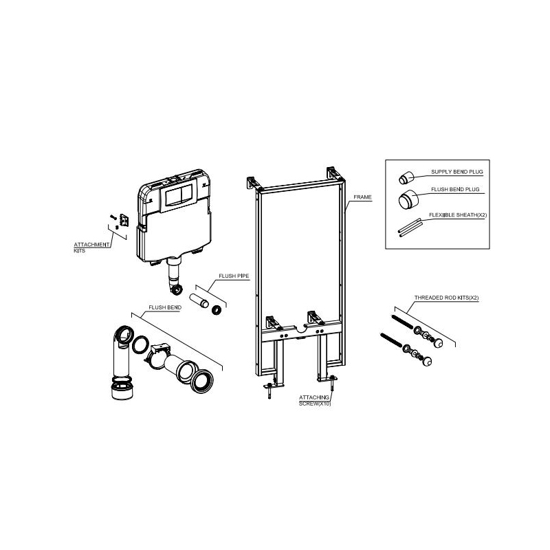 OEM ODM concealed cistern