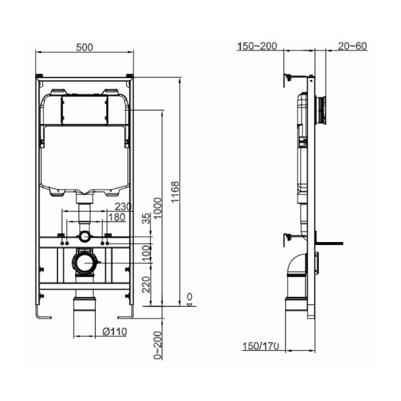 wholesale good quality concealed cistern