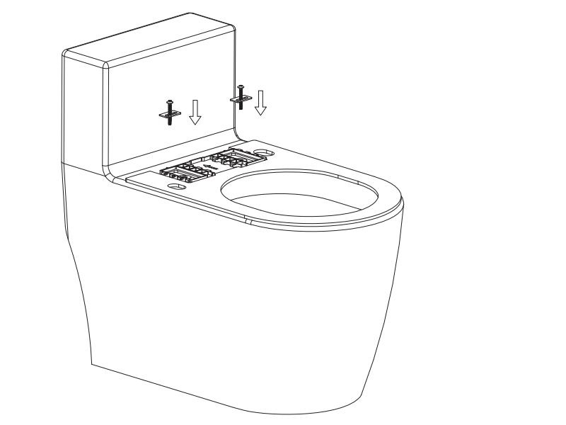 D Shape shower bidet Toilet