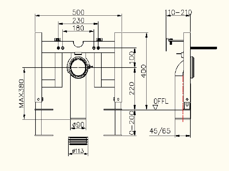 flushing cistern frames