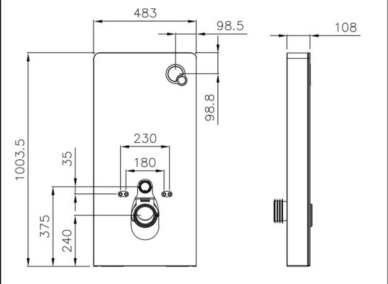 dual flush concealed cistern