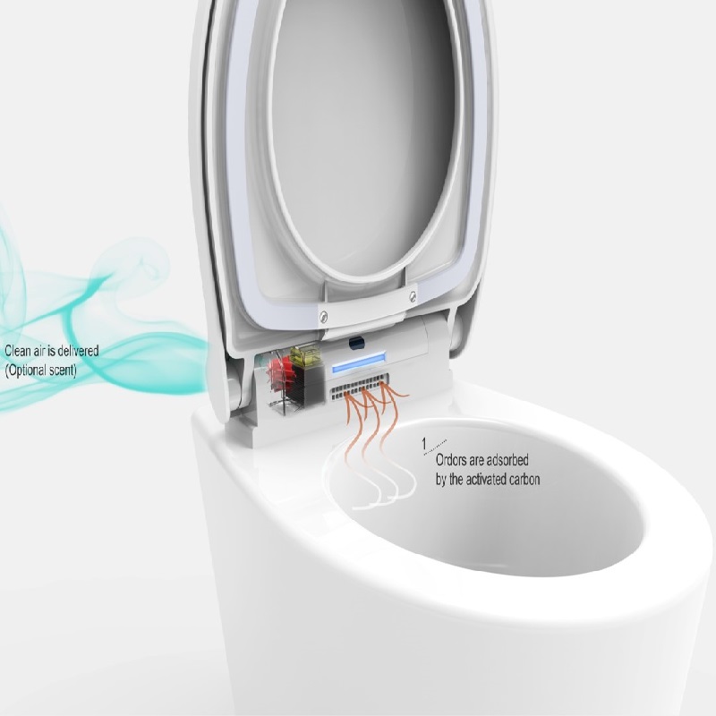 Deodorization seat air freash clean air toilet seat