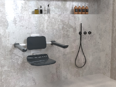 wall mounted shower seat
