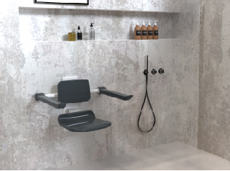Oceanwell Foldable Wall Hung Shower Seat: Durable, Ergonomic & Customizable for Commercial Projects 